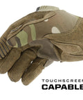 M-Pact Tactical Gloves With Secure Fit And Touchscreen Capability, Tough As Nails Work Gloves For Men, Impact Protection, MultiCam close-up