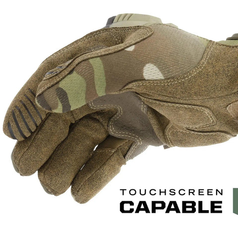 M-Pact Tactical Gloves With Secure Fit And Touchscreen Capability, Tough As Nails Work Gloves For Men, Impact Protection, MultiCam close-up