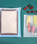 30 Pack Transparent Reusable Clothes Storage Bags With Zip Lock For Travel And Storage, holding clothes and cosmetics