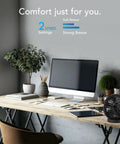 Sphere Personal Adjustable Desk Fan With Quiet Operation and Targeted Cooling Airflow on office desk with computer