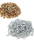 Stainless Steel 3/16 Inch Rivet Kit For Peterbilt 379 Huck And Collars Pack Of 100 Rivets Replaces MGCS-R6U with nuts and bolts