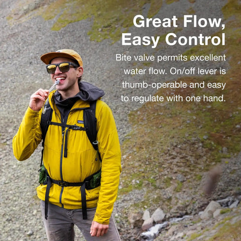 Hydraulics LT 2.5L Water Reservoir With Bite Valve For Backpacks One Hand On Off Lever Easy Fill Compact Slide Seal Opening Go To Hydration Setup For Hiking Camping And Outdoor Adventures HydraClip Hanger Compatible