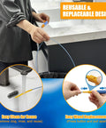 Heavy Duty 30 Inch Drain Snake Snagging Hair Clogs In Showers And Sinks Reusable Nylon Hook Auger in use, easy clean and replaceable wand.