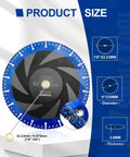 9 Inch Metal Cutting Diamond Blade For Rebar Sheet Metal Angle Iron And Stainless Steel All Purpose Cut Off Wheel Vacuum Brazed