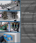 Automatic Wire Stripper Machine With LCD Touchscreen And Cable Cutter 110V showing internal components and control panel details.