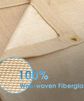 Close-up of Heavy Duty Fiberglass Welding Blanket 2 Pack 4x6Ft Fireproof Insulation Mat with grommet detail, 0.31 inch thick.