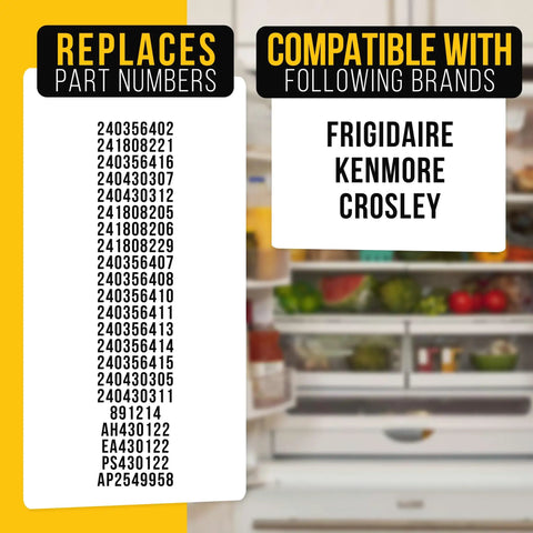 Replacement Refrigerator Door Bin Shelf For Frigidaire Models LFSS2612TF0 FFSS2615TS5 FFSS2615TS0 compatibility chart image