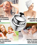 15 Stage Shower Filter With 2 Cartridges Removes Chlorine and Heavy Metals KDF-55 Activated Carbon Calcium Sulfite Chrome Benefits