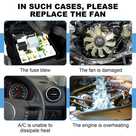 No Sweat Dual Electric Radiator Cooling Fan Assembly Direct Swap Fit For Vw Golf Beetle Jetta Rabbit 2.0L 2.5L Beats Engine Heat Daily with images of fan issues.