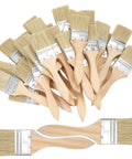30 Piece Thick Wood Handle Paint Brush Set With 2 Inch Bristles For Stains Varnish And Oil On Walls Fences And Wood Decks Ergonomic Short Handle Great For Diy Home Improvement Projects