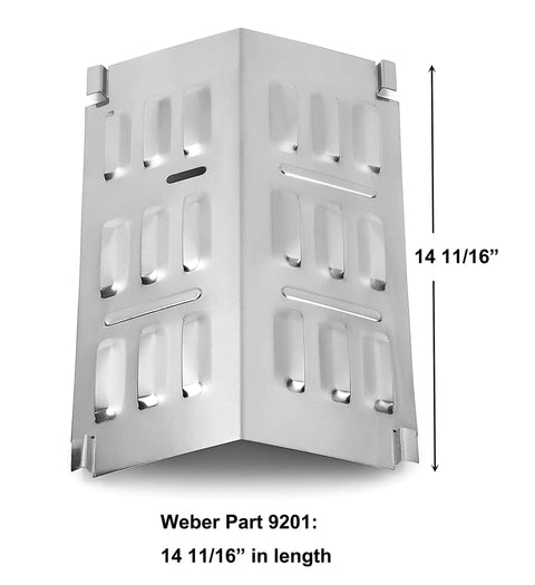 Game Changing Stainless Steel Cooking Grate And Flavorizer Bar Combo Kit Replacement For Weber Go Anywhere Portable Gas Charcoal Grill, 14 11/16" length.