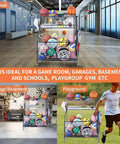 Go-To Heavy Duty Carbon Steel Sports Equipment Storage Cart With 2 Baskets And 2 Locking Wheels in various spaces