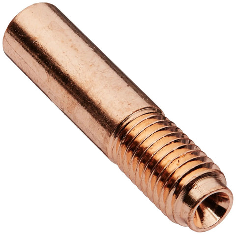 Beast Mode Mig Welding Contact Tips.030 Compatible With Miller And Hobart Arc Welders heavy duty brass core tip close-up view.
