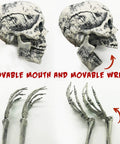 Movable skull and arms of Realistic Halloween Skeleton Stakes Kit with Skull and Arm Props for Outdoor Yard Lawn Decor Groundbreaker