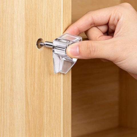 Inserting 50 Pack 5mm Clear Plastic Shelf Pegs With Steel Core For Cabinets, Kitchen, Bookcases, And Closets Replacement Shelf Holders