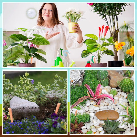 12 Pack Ceramic Water Sensor Worms For Plants Moisture Monitor Garden Tool Cute Plant Decor And Humidity Meter For Potted Houseplants Easy Soil Check Perfect Gift For Green Thumbs And Garden Lovers in potted plants and garden beds