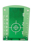 Two Pack Magnetic Floor Laser Target Cards For Green Beam Laser Level, Compact Readout In Inches And Centimeters, Top Magnet For Easy Attachment To Metal Studs, Ideal For Precise Beam Alignment And Quick Setup; green laser target card with inch/cm scale
