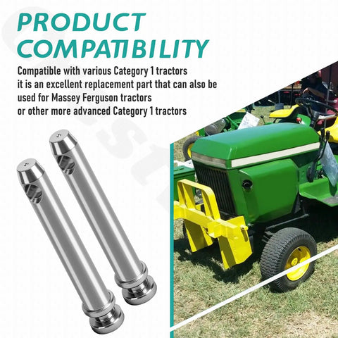 Five Pack Cat One Hitch Pin Kit With Three Quarter Inch Top Link Pins And Five And A Half Inch Length Durable Tractor Accessories With Green Tractor
