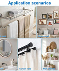 Application scenarios for Heavy Duty Self Drilling Drywall Anchors And Screws Kit With 114 Pieces for hanging towels, pictures, and curtains.