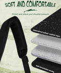 Premium Swivel Golf Bag Strap Replacement showing soft breathable mesh and padding for comfort and shoulder pressure relief.