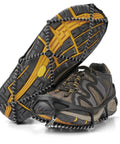 Top Shelf Snow And Ice Walking Traction Cleats Slip On Nonslip Shoe Covers on sneakers, thermoplastic rubber, medium fit.