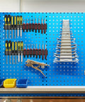 Heavy Duty Screwdriver And Pliers Organizer Wall Mount Rack For Garage Workshop Pros Metal Tool Holder Storage Rack Space Saving Vertical Organizer For Tool Chest And Cart Rust Resistant Steel on pegboard wall