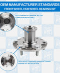 Front Wheel Hub Bearing Kit For Toyota 4Runner 1996-2001 2WD, Sequoia 2001-2007 2WD, Tundra 2000-2006 2WD, Tacoma 1999-2004 2WD Without ABS Ready To Install OEM Grade Hub Bearings DIY Friendly, close-up of aluminum construction and fit details