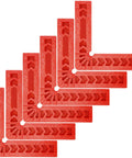 Six Piece 4 Inch 90 Degree Positioning Squares Right Angle Clamps For Woodworking Carpenter DIY Projects Corner Tool Set For Picture Frames Boxes Cabinets And Drawers Red