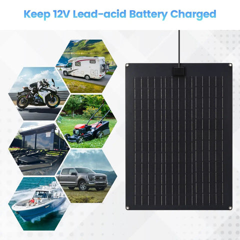 20W Solar Panel Kit With Built In Maintenance Pulse And Smart MPPT Charge Controller For Dump Trailers Waterproof