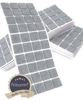 Self Adhesive Felt Pads 2000 Pack Grey Square Furniture Protectors Peel And Stick Chair Glides Heavy Duty pack viewed from angle.