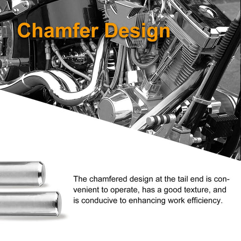 Chamfer design displaying heavy-duty 25Pc stainless steel dowel pins set, 5mm diameter by 25mm length, 304 grade, corrosion-resistant.