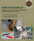 Survival Fire Starter Kit With 5.1 Inch Ferro Rod, Dual Fire Strikers, 80dB Survival Whistle, Paracord Lanyard, And Sawdust Scraper image