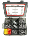 Heavy Duty Grease Zerk Fitting Tool Kit 2pc Set With 80 Replacement Fittings for SAE and Metric in a transparent case