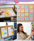 Image showing Bulk 60 Pads Sticky Notes 3 By 3 Inches 75 Sheets Each In 12 Colors for study, daily schedule, office, bulletin board uses.