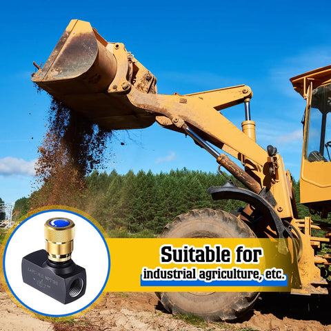 3/8 Inch NPT Hydraulic Flow Control Needle Valve With Bidirectional Flow And Shutoff For Precision Hydraulic Systems, Rugged Metal Body, Easy Install, A Solid Pick For Machinery And Industrial Hydraulics in use on construction machinery