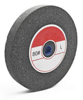 Pro Grade 5 Inch Brown Corundum Deburring Wheel For Bench Grinder 80 Grit Metal Finishing Tool Half Inch Arbor closeup view