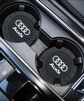 No Slip Silicone Car Cup Holder Coasters For Recessed Cupholders, 2.75 Inch, 2 Pack shown in a car cupholders