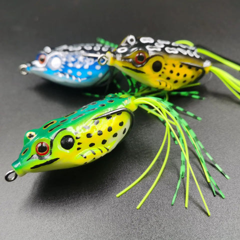 5 Pack Frog Lure Topwater Fishing Crankbaits ✓