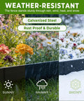 Heavy Duty Metal Garden Border Set 20 Ft With Bendable Hammer In Landscape Edgings And 6 Plastic Stakes for all weather