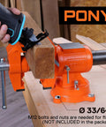 Heavy Duty Bench Vise With 5 Inch Jaw Opening And 360 Degree Swivel Base Anvil For Woodworking And Pipe Work Utility Combination Vise With Replaceable Jaw Faces And Included Jaw Pad For Quick Stable Grips holding wood block on workbench
