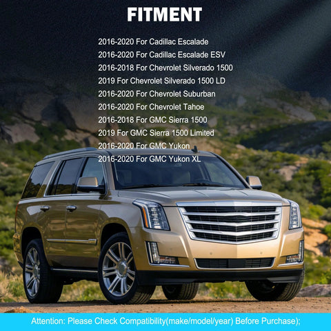 AMCCM 12-pc front control arms and ball joints suspension kit for Cadillac Escalade and Chevrolet Silverado, gold SUV