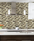 Modern kitchen with 12x12 Peel And Stick Kitchen Backsplash Tiles Self Adhesive Easy Install DIY Friendly No Mess For Kitchen And Bathroom