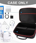 Hard Case For Nebulizer And Accessories, Travel Ready Storage Bag For Desktop Inhaler Kits, Nebulizer Masks, Red with handle