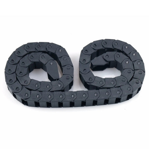 Drag Chain Cable Carrier 15x20mm Internal Size 1m Length Plastic Semi Enclosed Wire Guide for CNC Machines and Robotic Systems