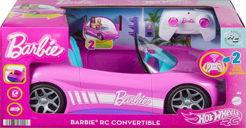 Boxed Remote Control Pink Convertible RC Toy Car With Dual Driving Modes For Storytelling Or Fast Action, Fits Two Fashion Dolls