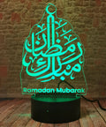 Lit Ramadan Illusion Night Light 3D Look With 16 Color Change LEDs Remote USB Powered Touch Control Eid Mubarak Decor For Believers
