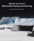 800W Bifacial Solar Panels Set With 2x400W N Type Class A Monocrystalline Waterproof 12/24V Module in snow