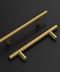 50 Pack Brushed Brass Cabinet Pulls 3 3/4 Inch Long, Satin Gold Kitchen Drawer Handles, Durable Stainless Steel