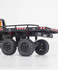 Rear view of Six Wheel 6x6 RC Rock Crawler V1.5 1/18 Scale All Terrain Off Road Ready To Run with 2 Speed Transmission, black tires