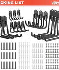 Garage Storage Hooks For Keyhole And Wall Shelves Heavy Duty Utility Hangers assorted sizes and mounting hardware included